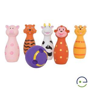Juego de bolos de animales